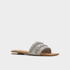 Aldo Navalia Silver Women's Flats - Slide sandal Silver