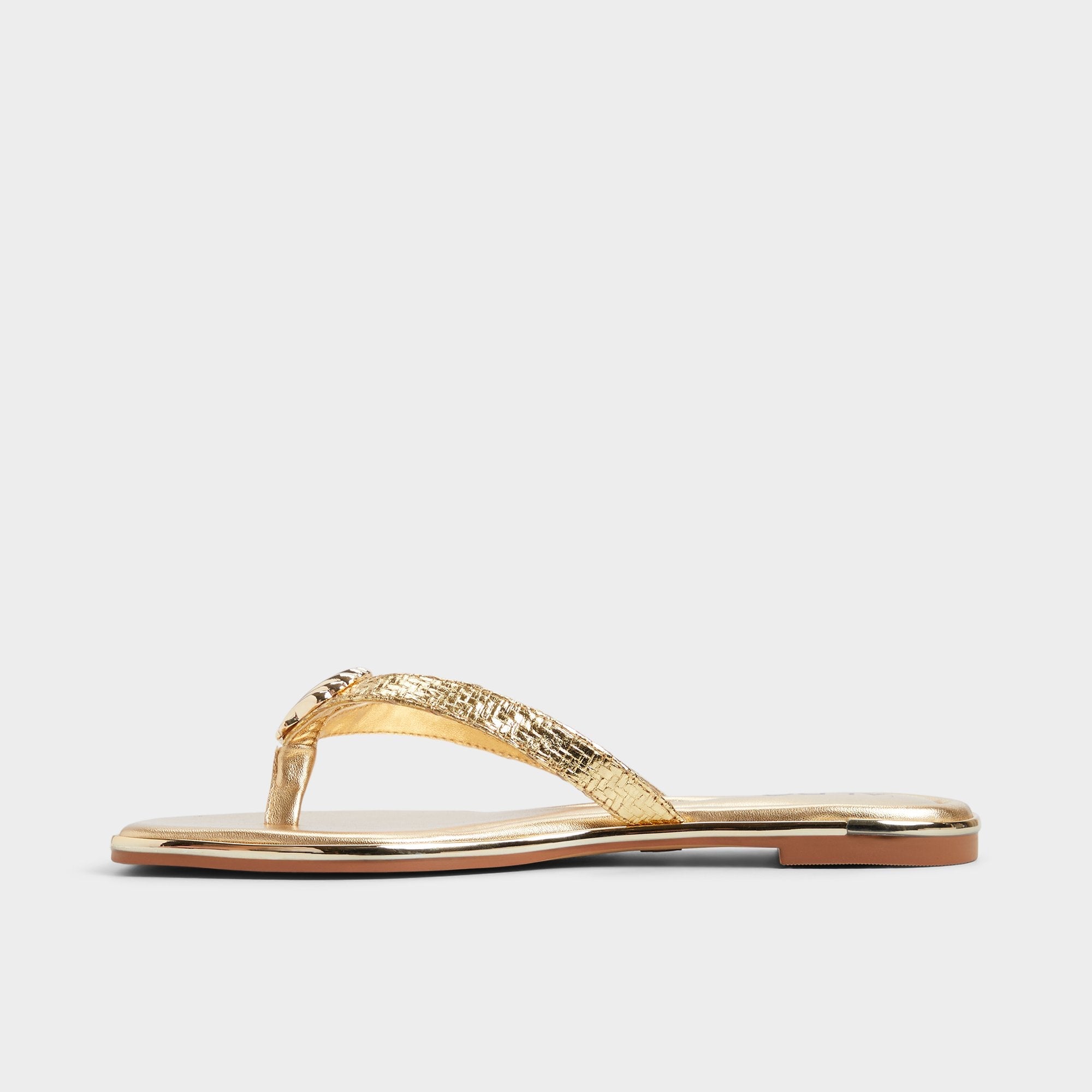 Aldo Conchiglia Gold Women's Flats - Flip flop Gold