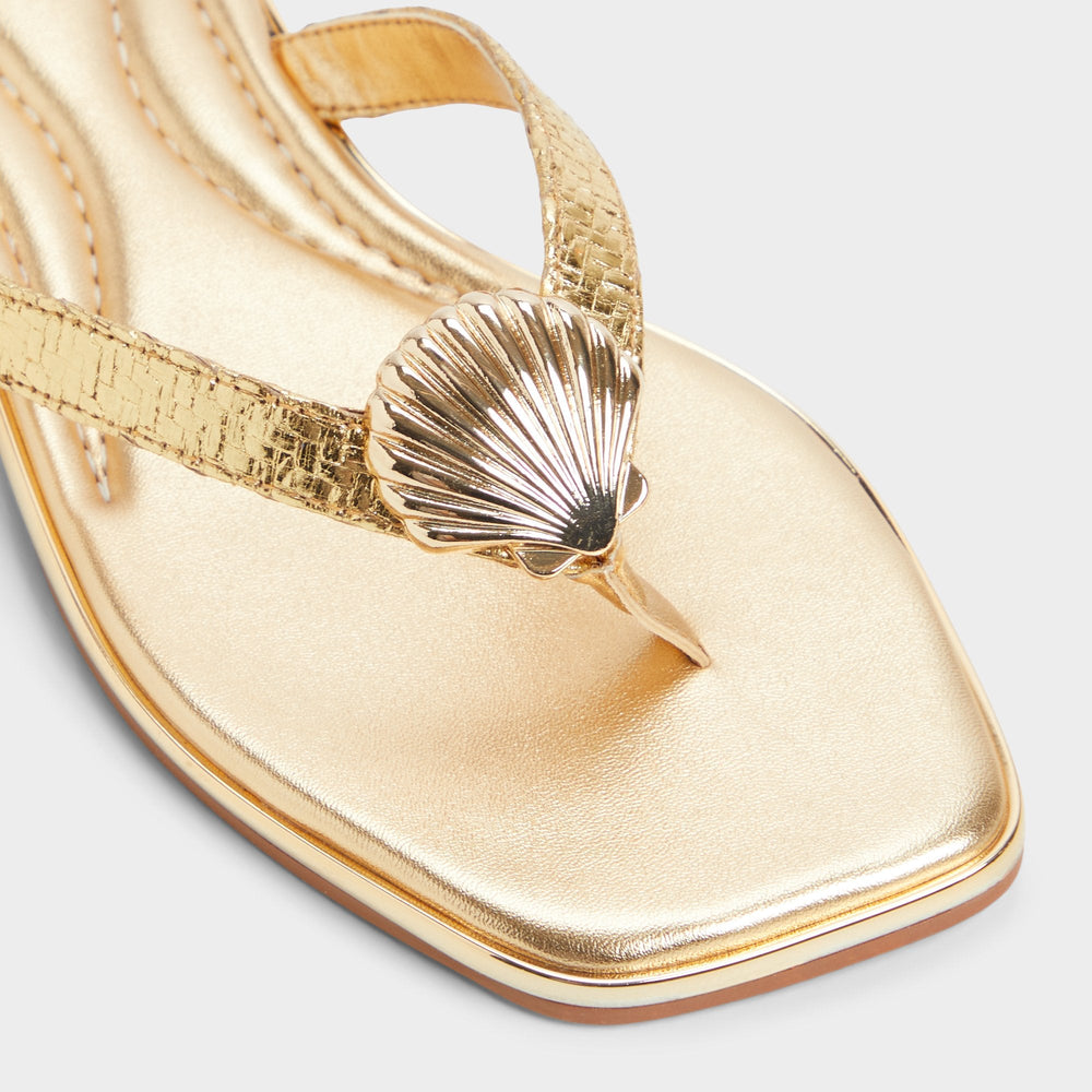 Aldo Conchiglia Gold Women's Flats - Flip flop Gold