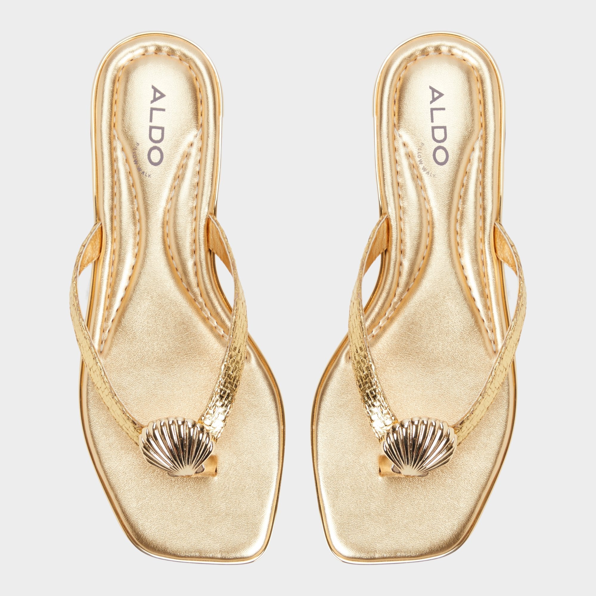 Aldo Conchiglia Gold Women's Flats - Flip flop Gold