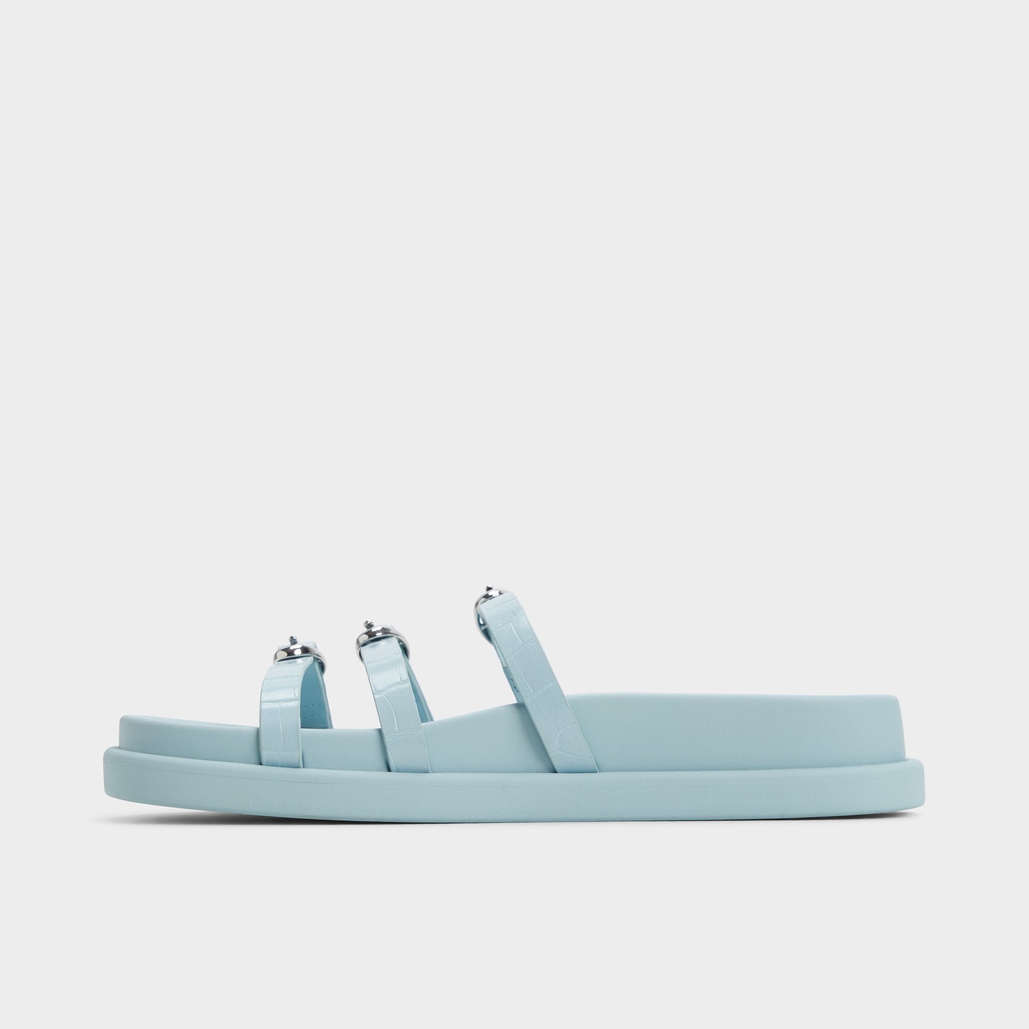Aldo Zephyra Pastel Blue Women's Footbed sandals - Footbed sandal Pastel Blue