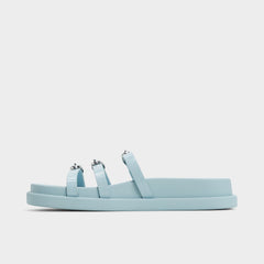 Aldo Zephyra Pastel Blue Women's Footbed sandals - Footbed sandal Pastel Blue