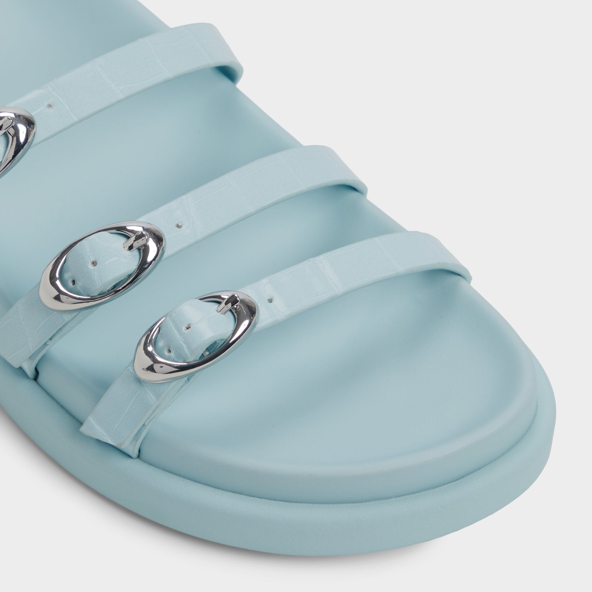 Aldo Zephyra Pastel Blue Women's Footbed sandals - Footbed sandal Pastel Blue