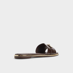 Aldo Darlina Medium Brown Women's Flats - Slide sandal Medium brown