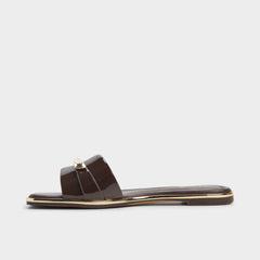 Aldo Darlina Medium Brown Women's Flats - Slide sandal Medium brown