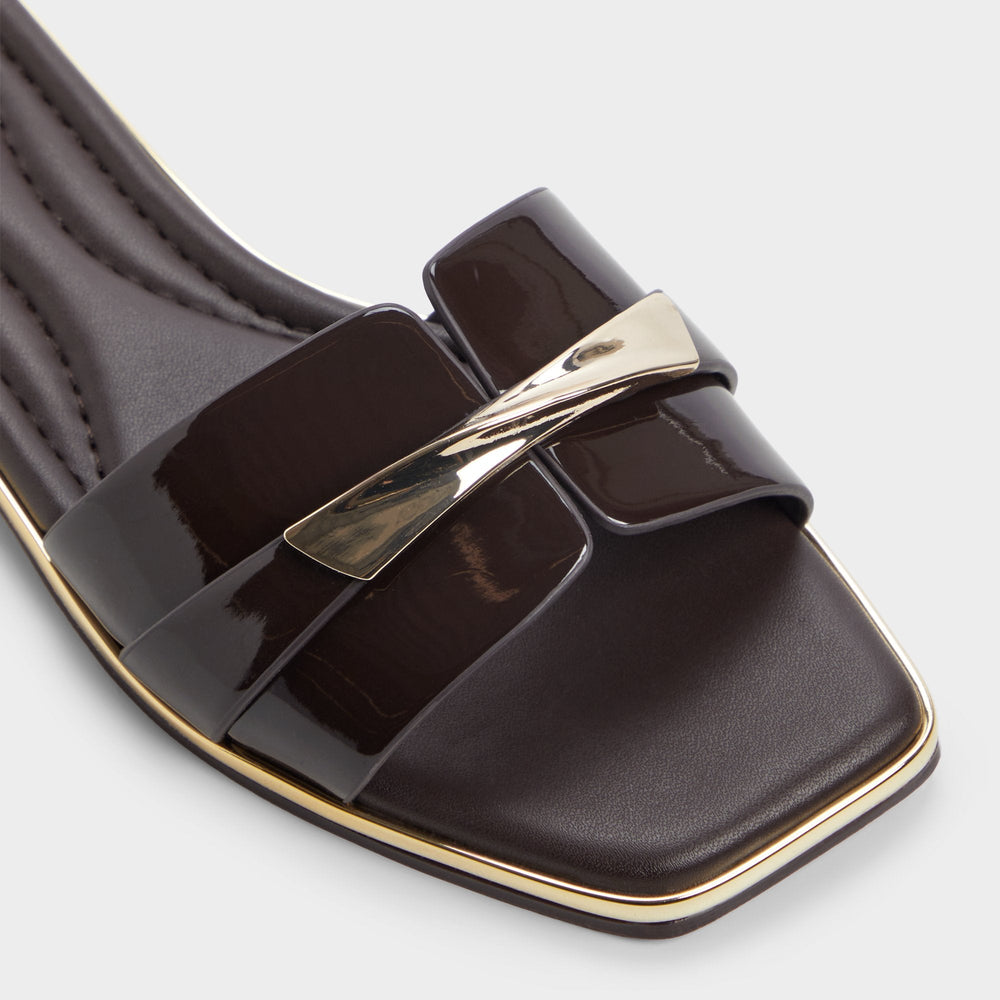 Aldo Darlina Medium Brown Women's Flats - Slide sandal Medium brown
