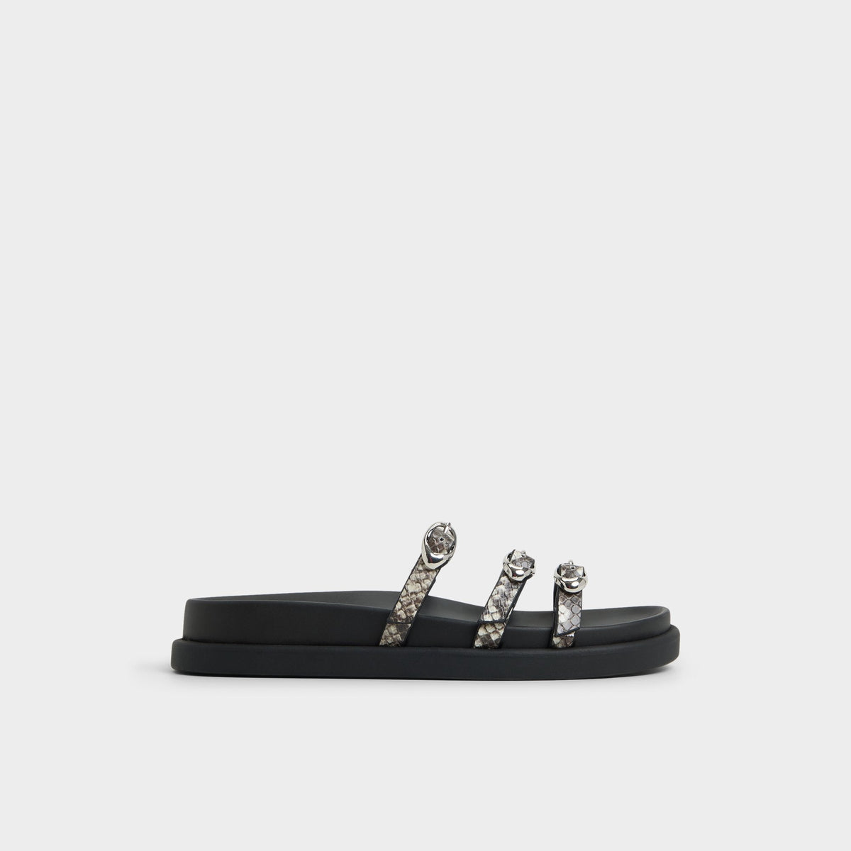 Aldo Zephyra White/Black Women's Footbed sandals - Footbed sandal White/Black