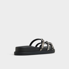 Aldo Zephyra White/Black Women's Footbed sandals - Footbed sandal White/Black