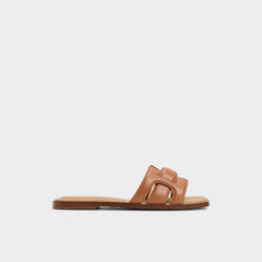 Aldo Eleny Medium Brown Women's Flats - Slide sandal Medium Brown