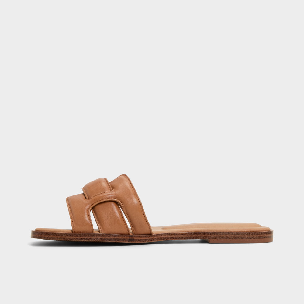Aldo Eleny Medium Brown Women's Flats - Slide sandal Medium Brown