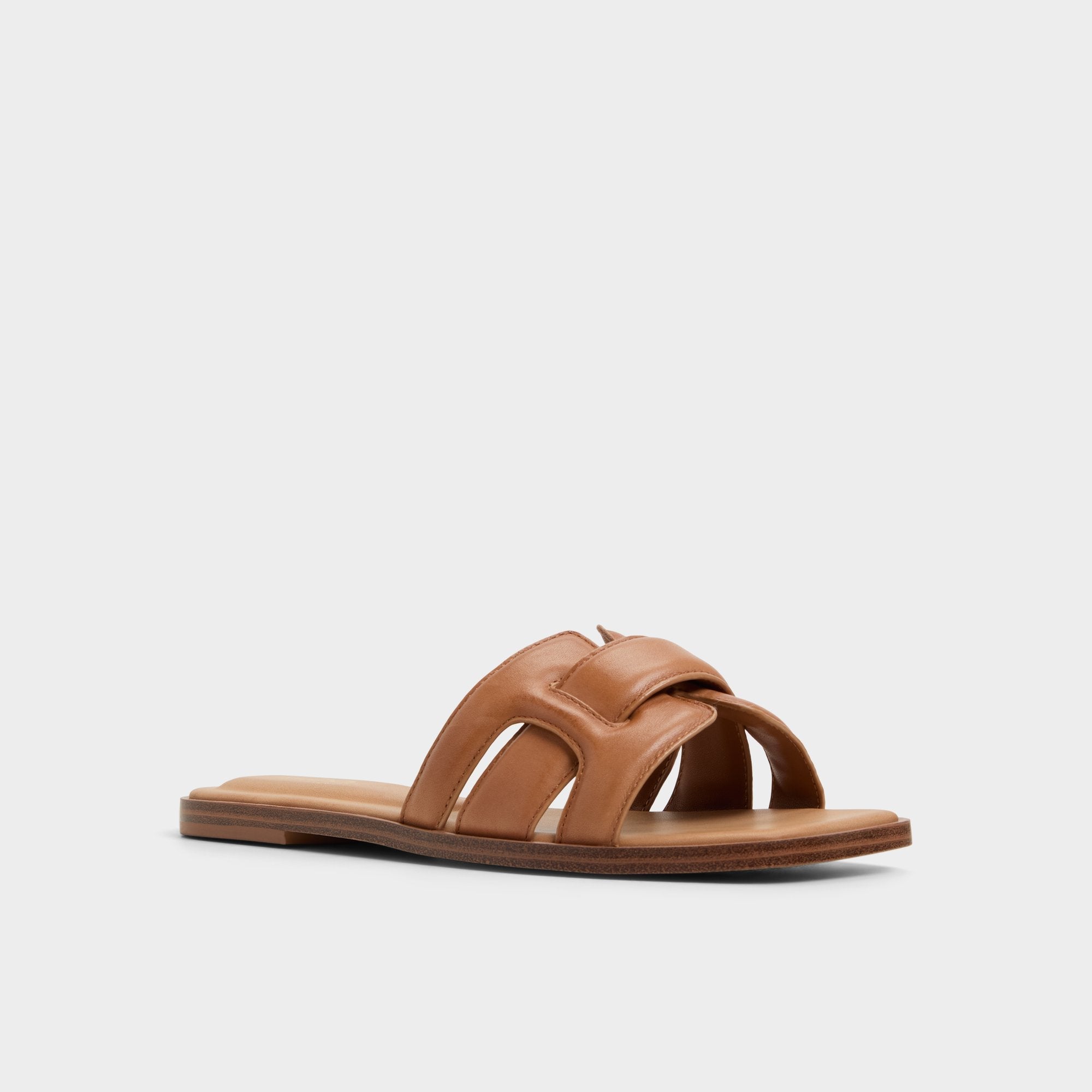 Aldo Eleny Medium Brown Women's Flats - Slide sandal Medium Brown