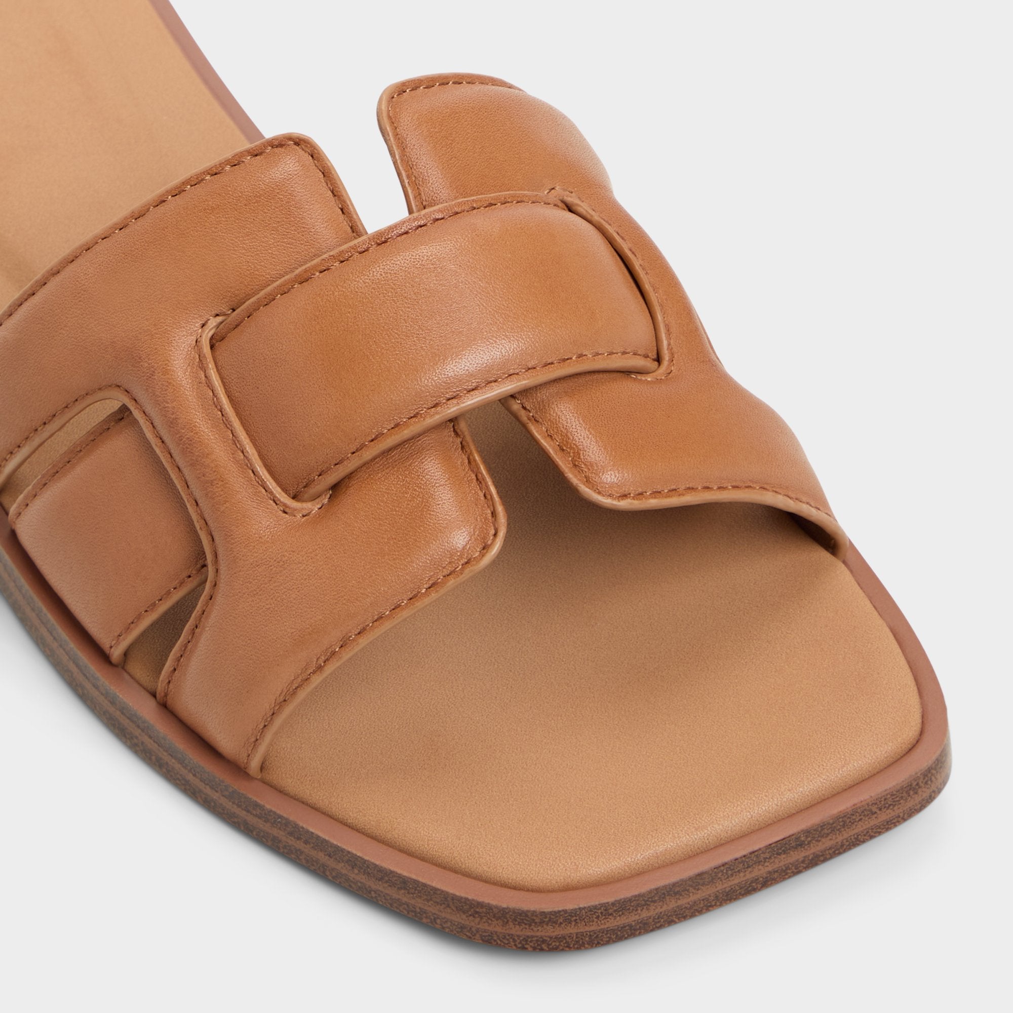 Aldo Eleny Medium Brown Women's Flats - Slide sandal Medium Brown