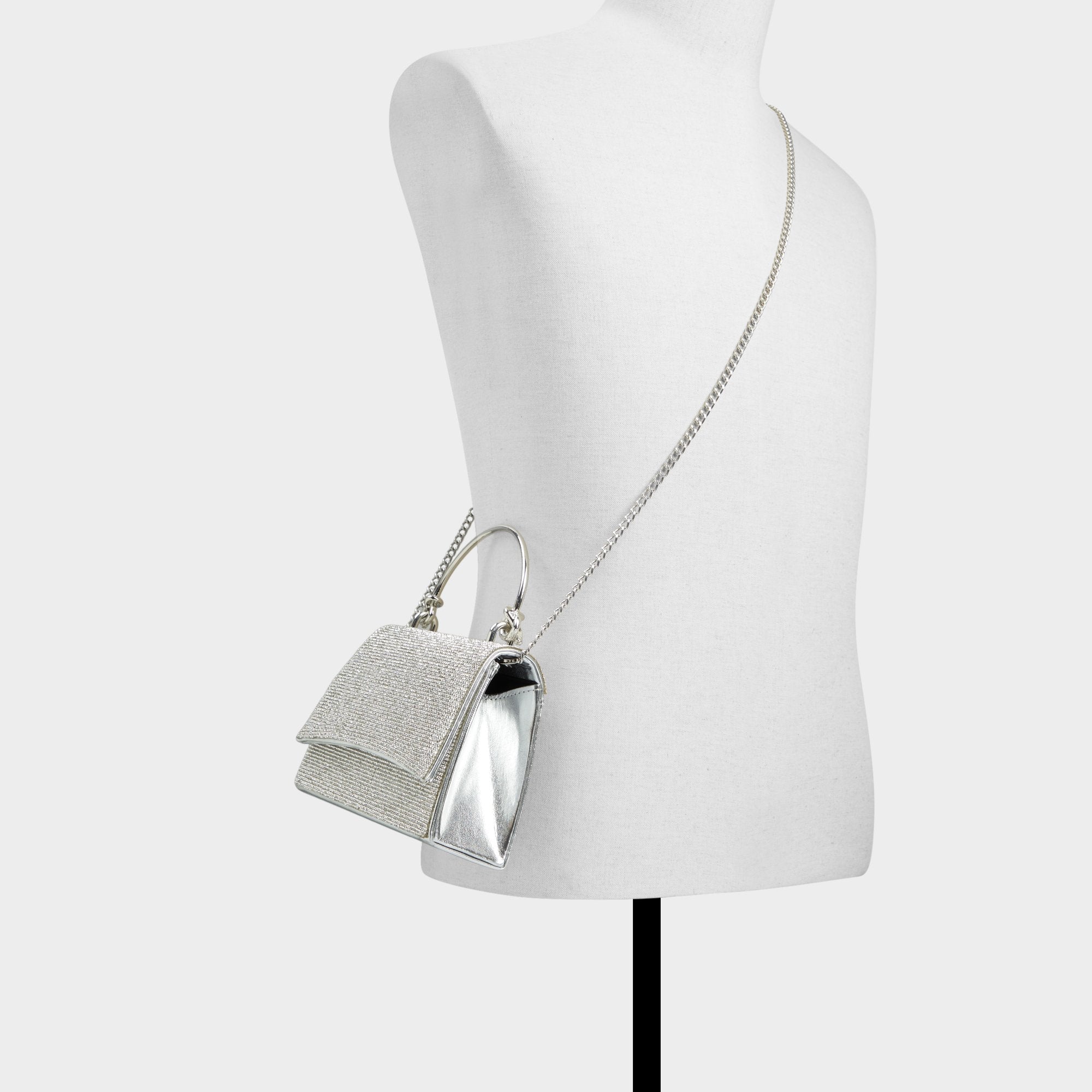 Aldo Felisiax Silver Women's Top Handle Bags - Top handle bag Silver