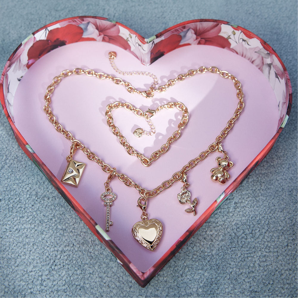 Aldo Bemyvalentine Gold/Clear Multi Women's Specialty - Necklace & bracelet set Gold/Clear Multi