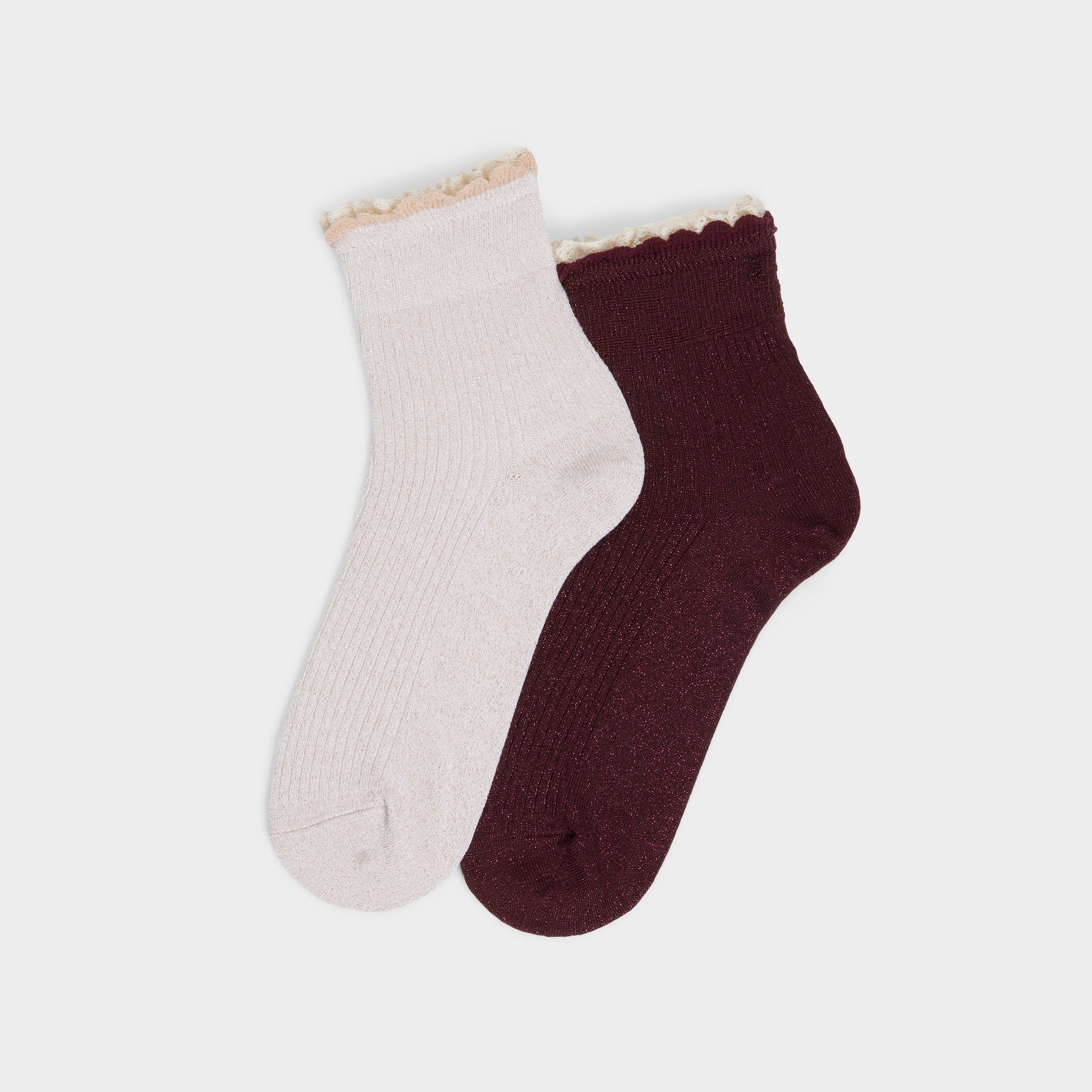 Aldo Sparklelace in Bordo - Socks Bordo