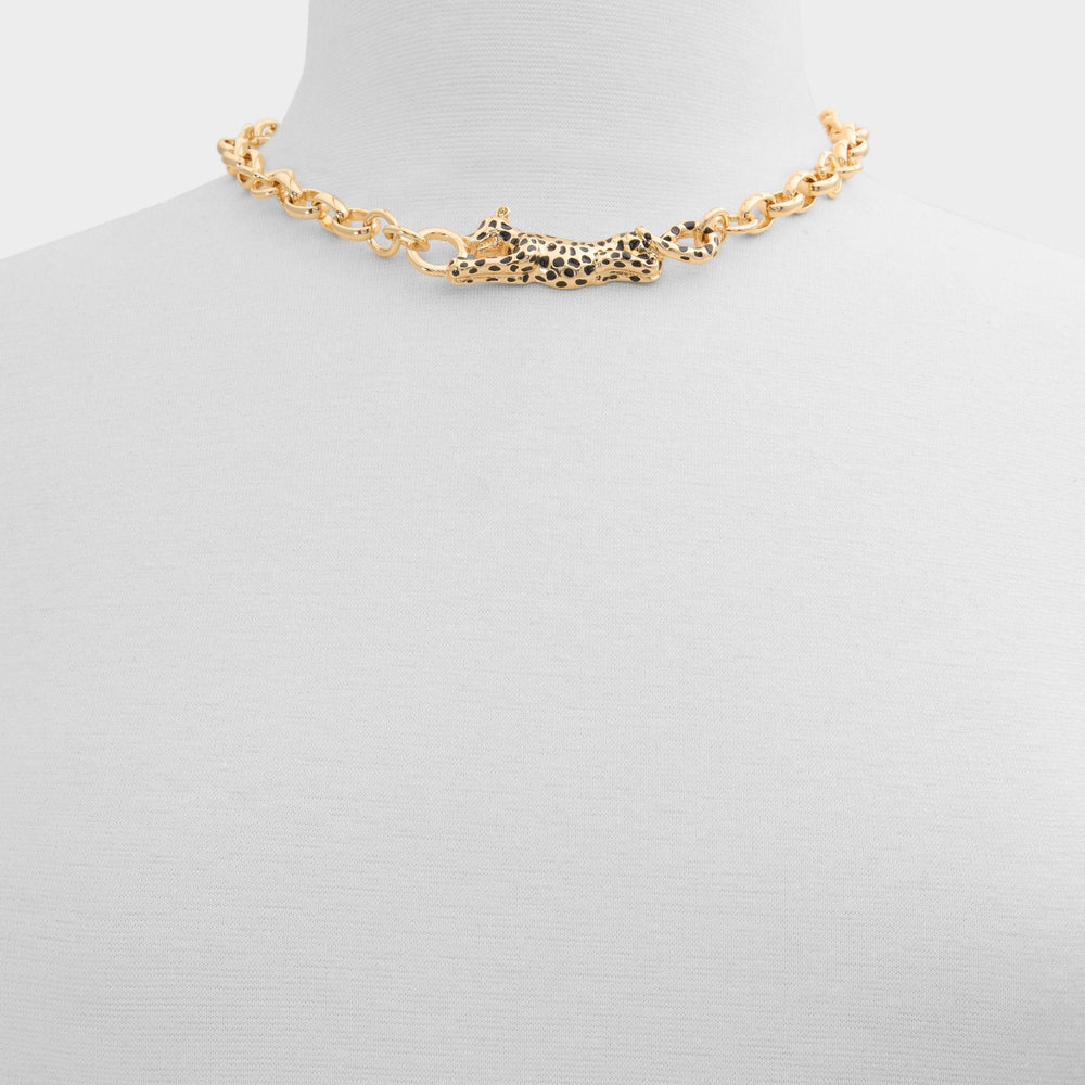 Aldo Panthere in Black Gold Multi - Pendant necklace Black/gold multi