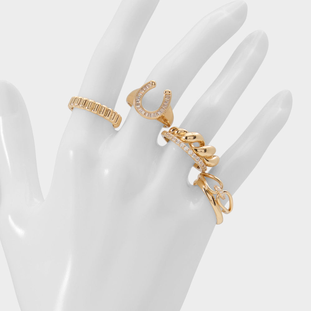 Aldo Luckyrings in Gold Clear Multi - Multi finger rings Gold/Clear Multi