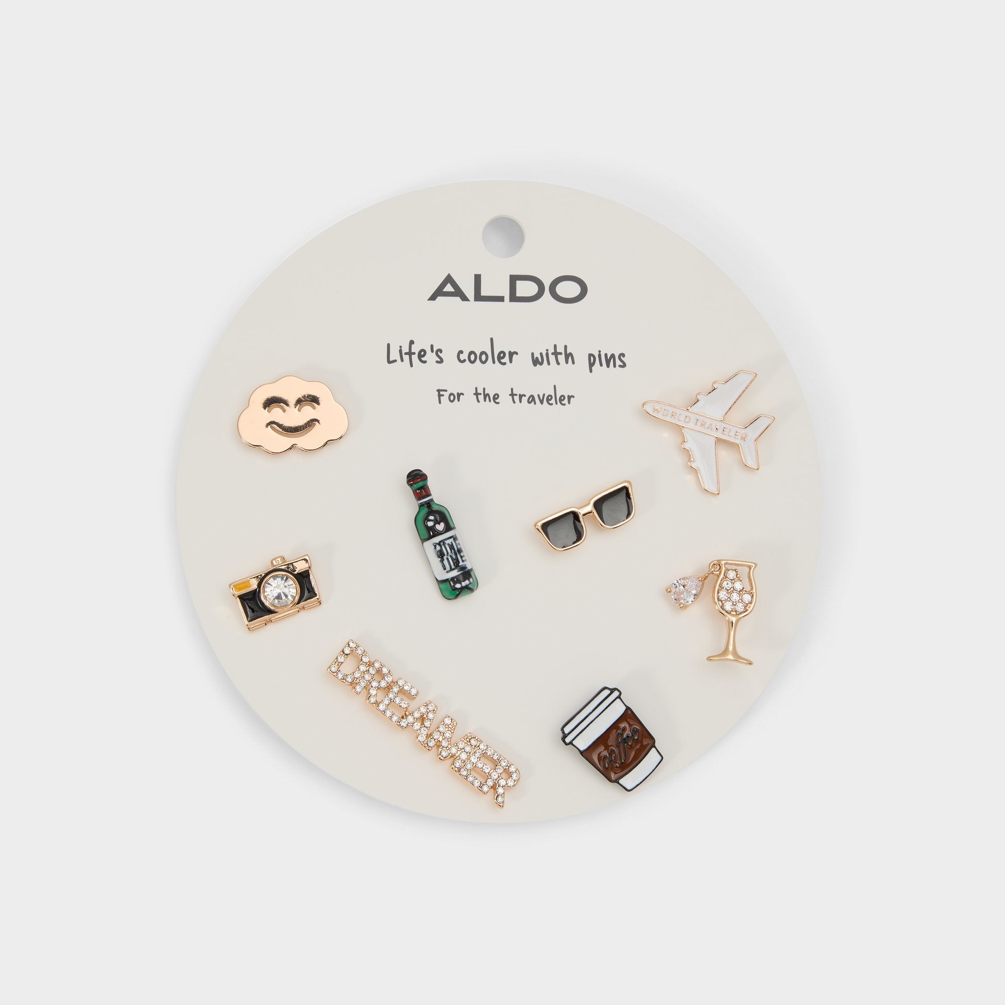 Aldo Traveler Gold/Clear Multi Women's Accessories - Decorative pins Gold/clear multi