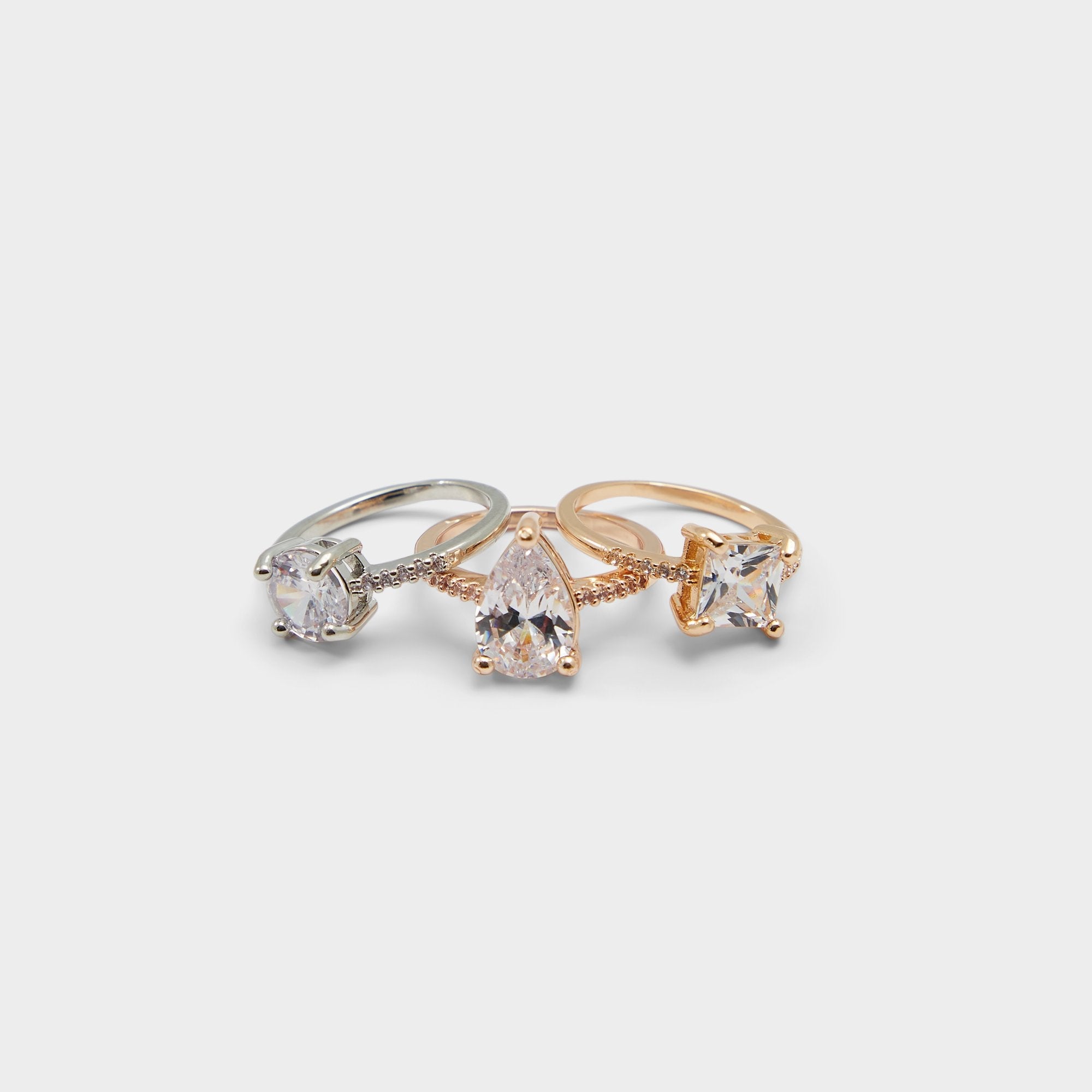 Aldo Alabridar Metallic Multi Women's Cubic Zirconia - Stackable rings Metallic Multi