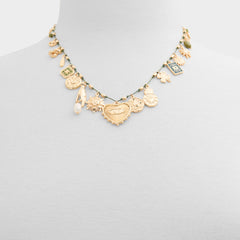 Aldo Bohemian in Dark Green - Charm necklace Dark green