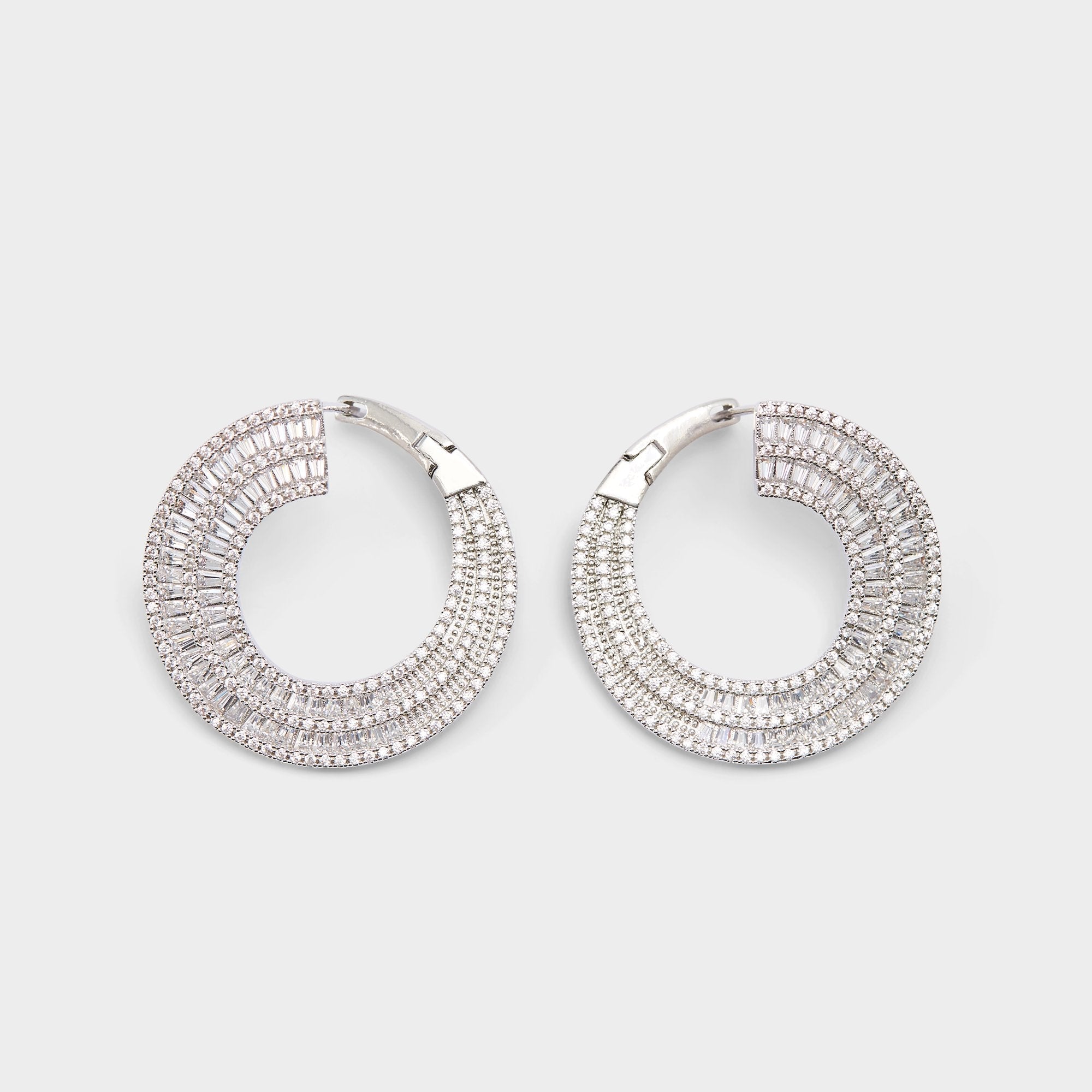 Aldo Caldy Silver/Clear Multi Women's Earrings - Hoop earrings Silver/Clear Multi
