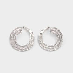Aldo Caldy Silver/Clear Multi Women's Earrings - Hoop earrings Silver/Clear Multi