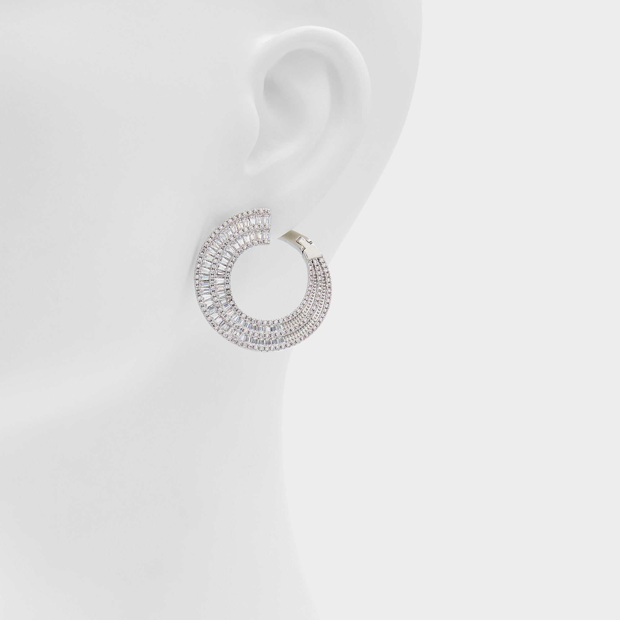 Aldo Caldy Silver/Clear Multi Women's Earrings - Hoop earrings Silver/Clear Multi