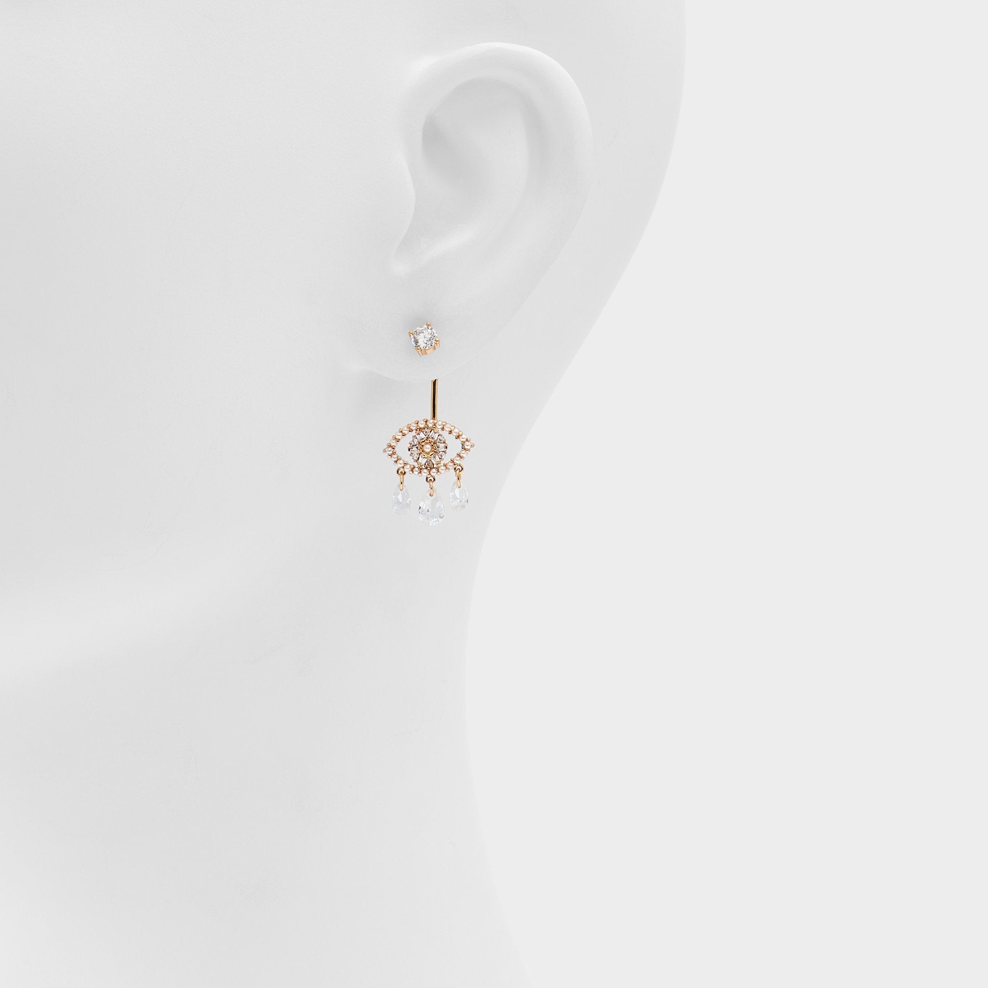 Aldo Eulalie Gold/Clear Multi Women's Gold plated - Earrings Gold/Clear Multi