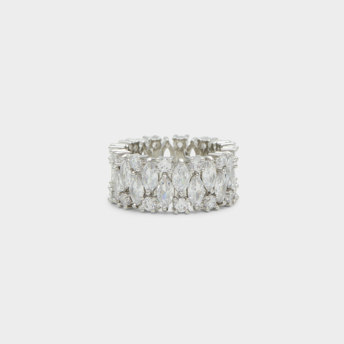 Aldo Nikka Silver/Clear Multi Women's Cubic Zirconia - Ring Silver/Clear Multi