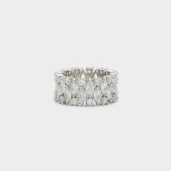 Aldo Nikka Silver/Clear Multi Women's Cubic Zirconia - Ring Silver/Clear Multi