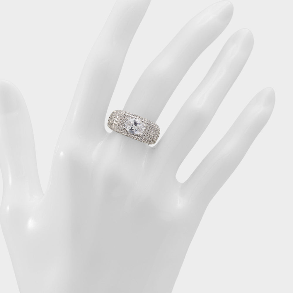 Aldo Caredar Silver/Clear Multi Women's Cubic Zirconia - Ring Silver/Clear Multi