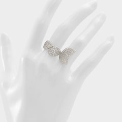 Aldo Celenring Silver/Clear Multi Women's Rings - Ring Silver/Clear Multi