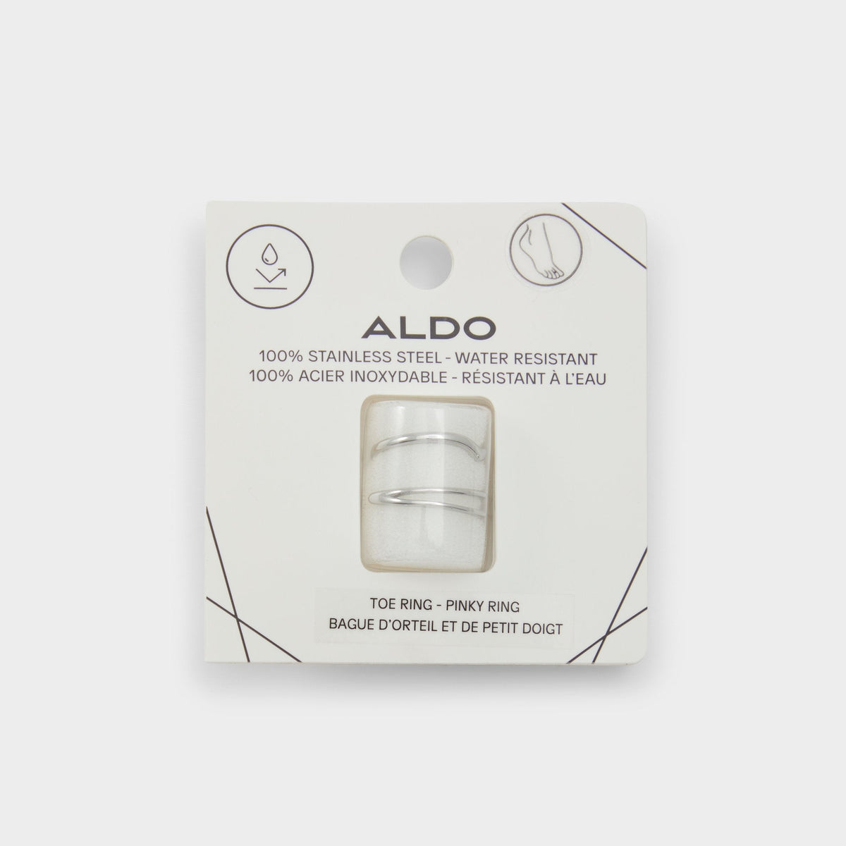 Aldo Ardgowan Silver Women's Stainless Steel - Toe ring Silver