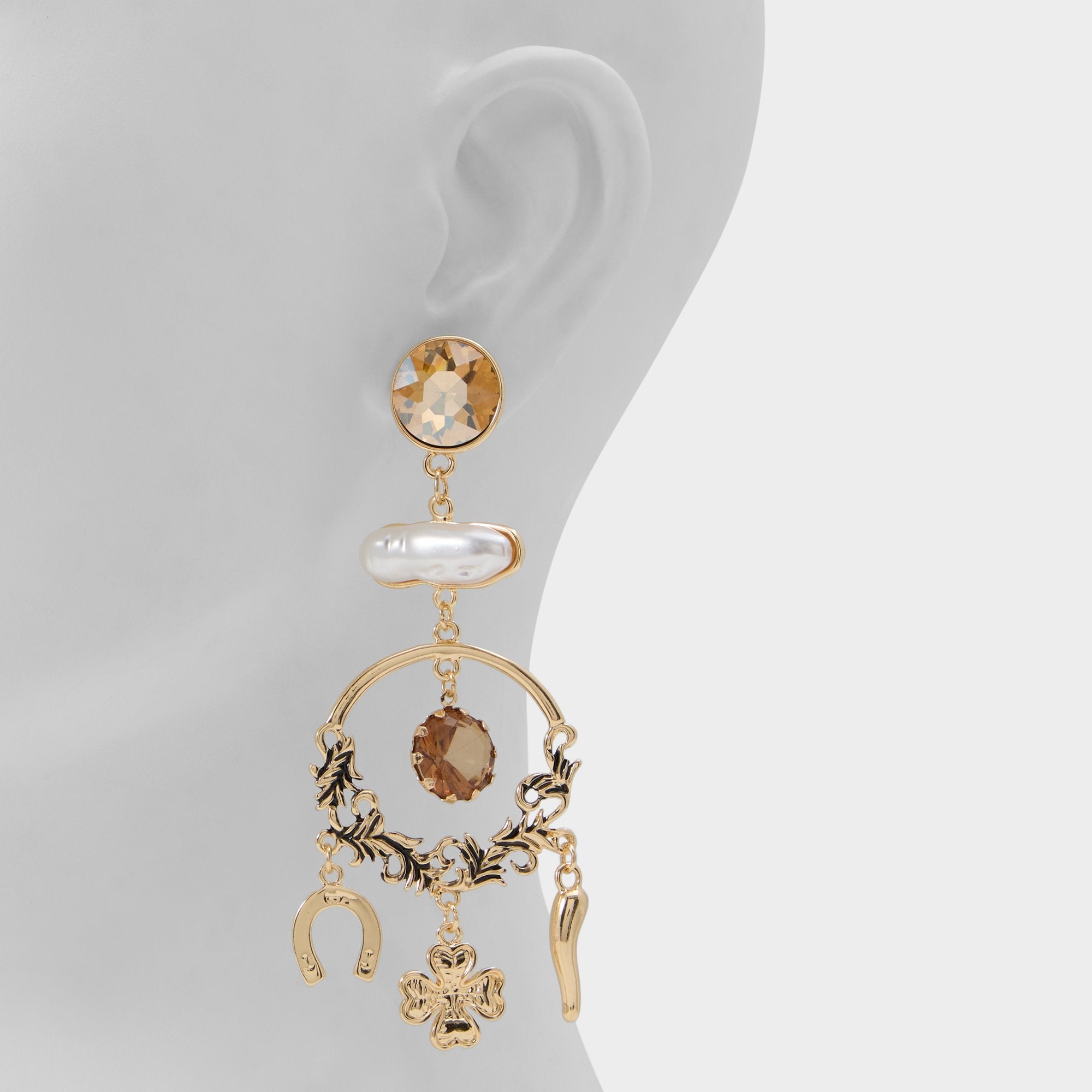 Aldo Chances in Champagne - Chandelier earrings Champagne