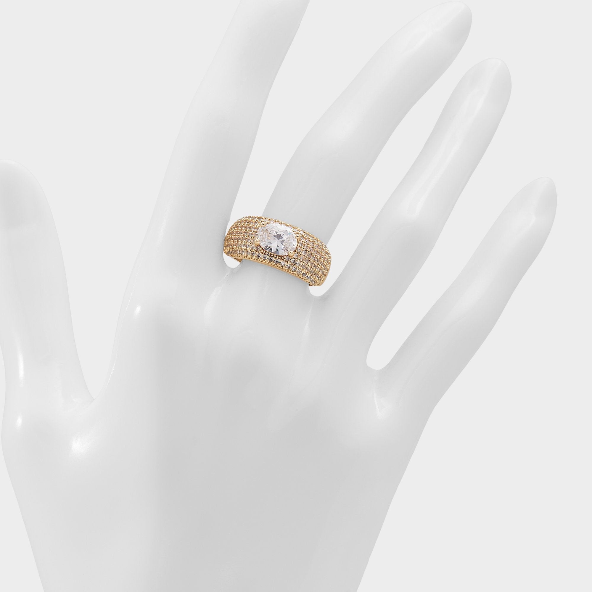 Aldo Caredar Gold/Clear Multi Women's Cubic Zirconia - Ring Gold/Clear Multi