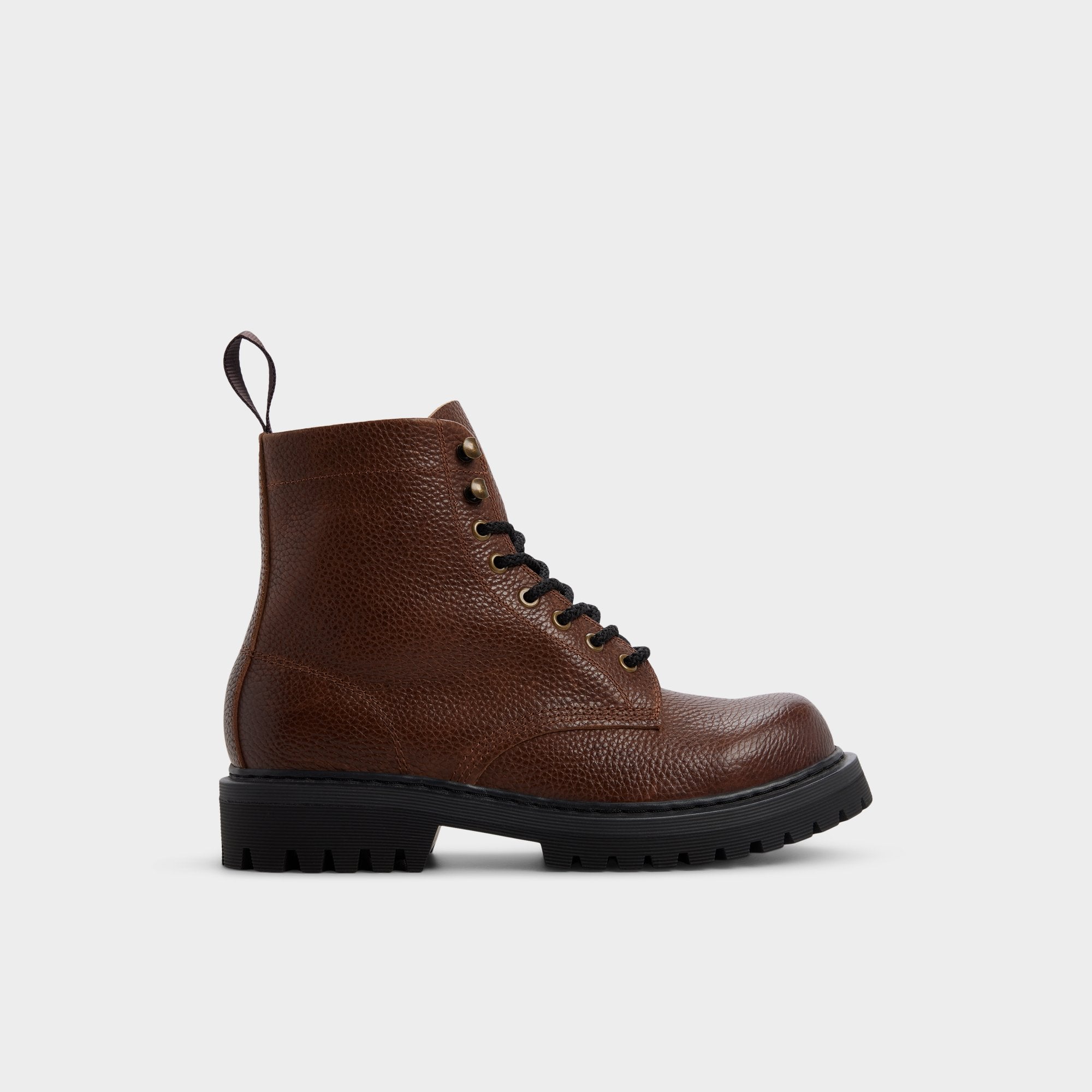 Aldo Doublezero in Dark Brown - Combat boot, Lug sole Dark brown