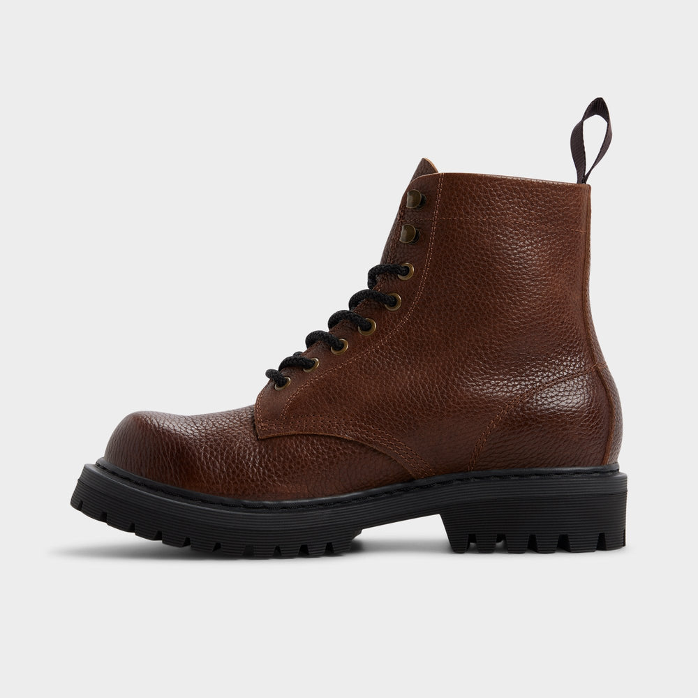 Aldo Doublezero in Dark Brown - Combat boot, Lug sole Dark brown