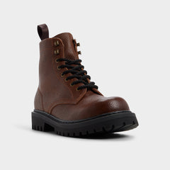 Aldo Doublezero in Dark Brown - Combat boot, Lug sole Dark brown