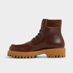 Aldo Grier in Medium Brown - Combat boot, Lug sole Medium brown