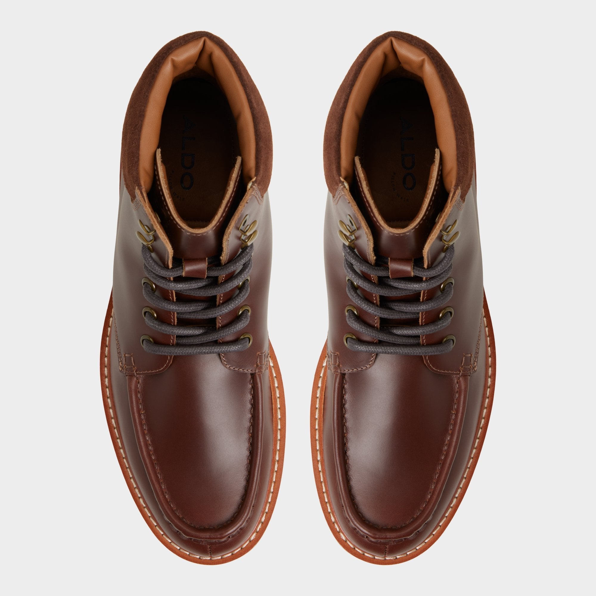 Aldo Grier in Medium Brown - Combat boot, Lug sole Medium brown