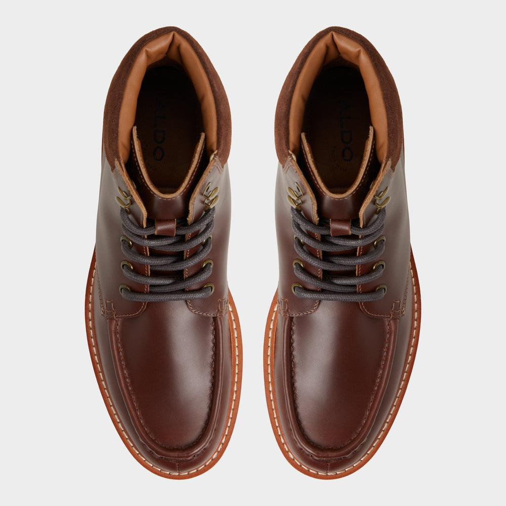 Aldo Grier in Medium Brown - Combat boot, Lug sole Medium brown