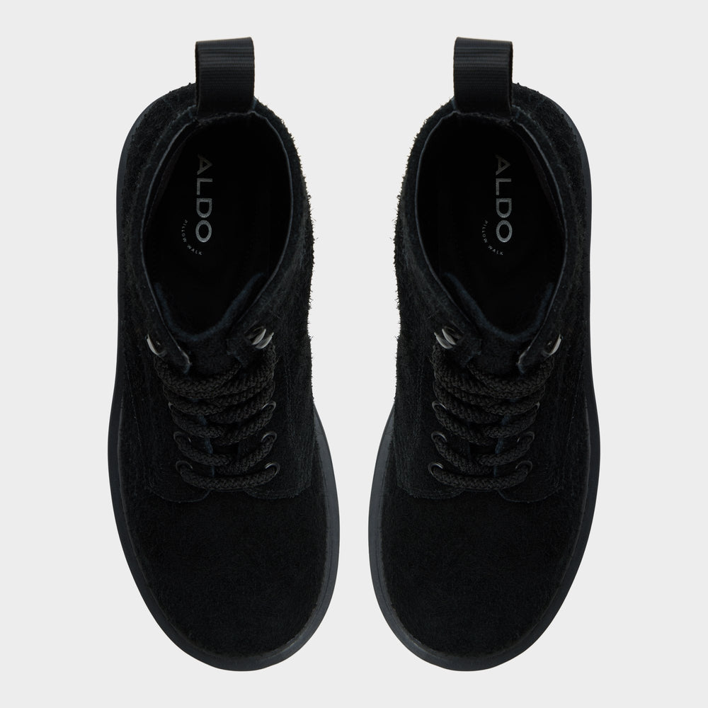 Aldo Doublezero in Black - Combat boot, Lug sole Black