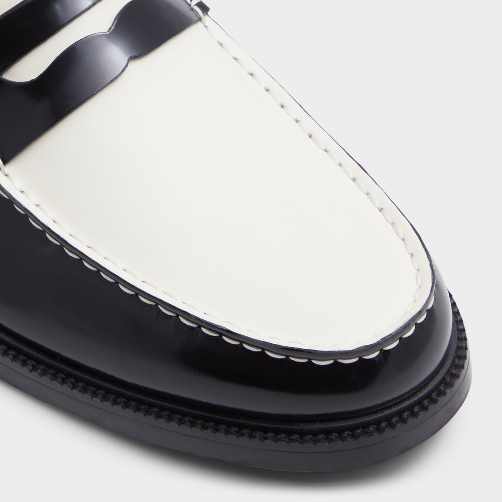 Aldo Kieran Black/White Men's Dress Shoes - Loafer Black/white