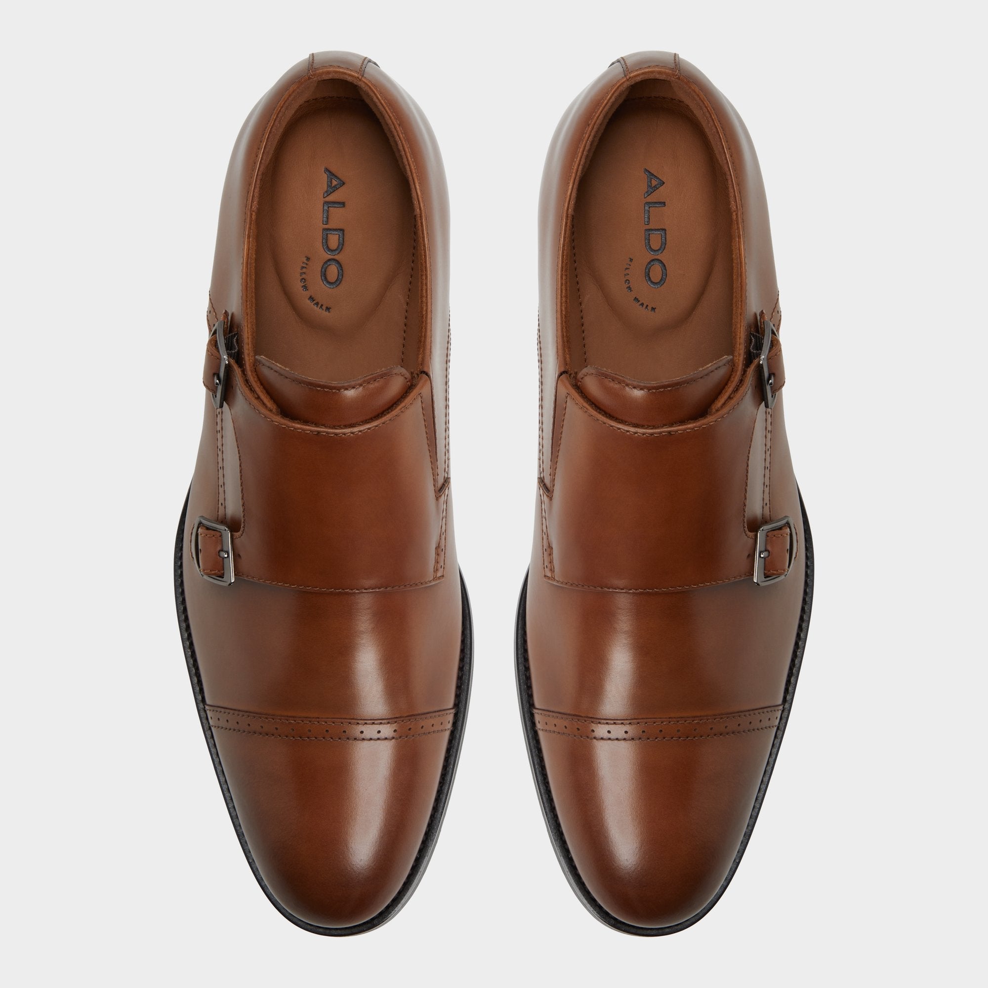 Aldo Zelasien in Cognac - Monkstrap loafer Cognac