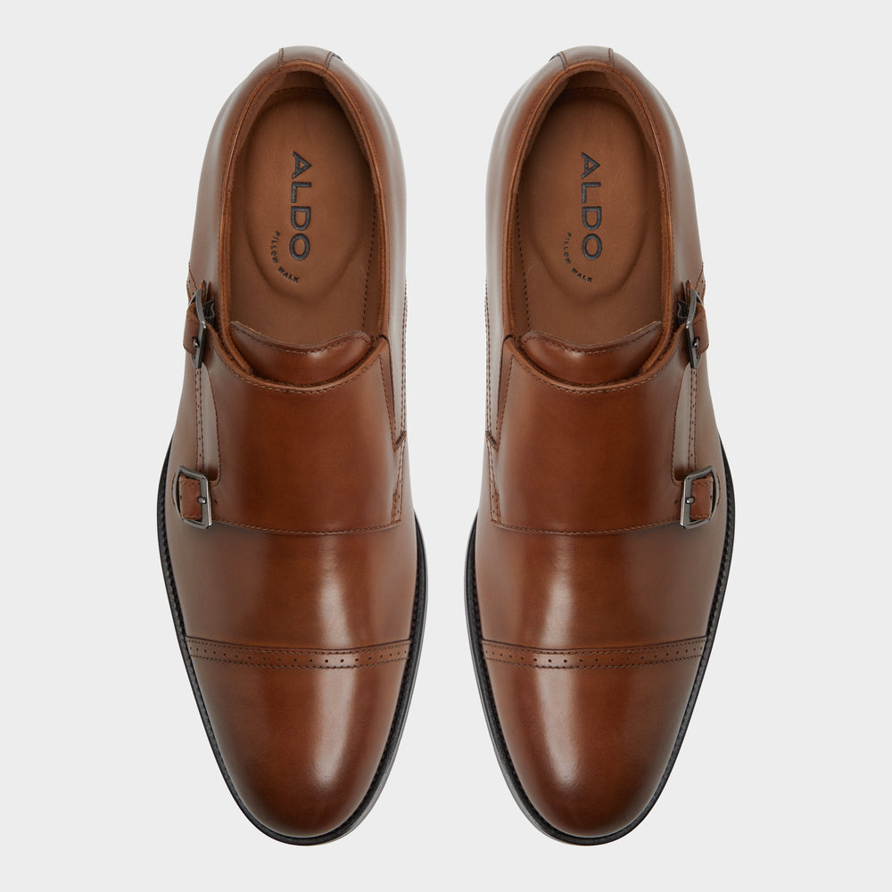 Aldo Zelasien in Cognac - Monkstrap loafer Cognac
