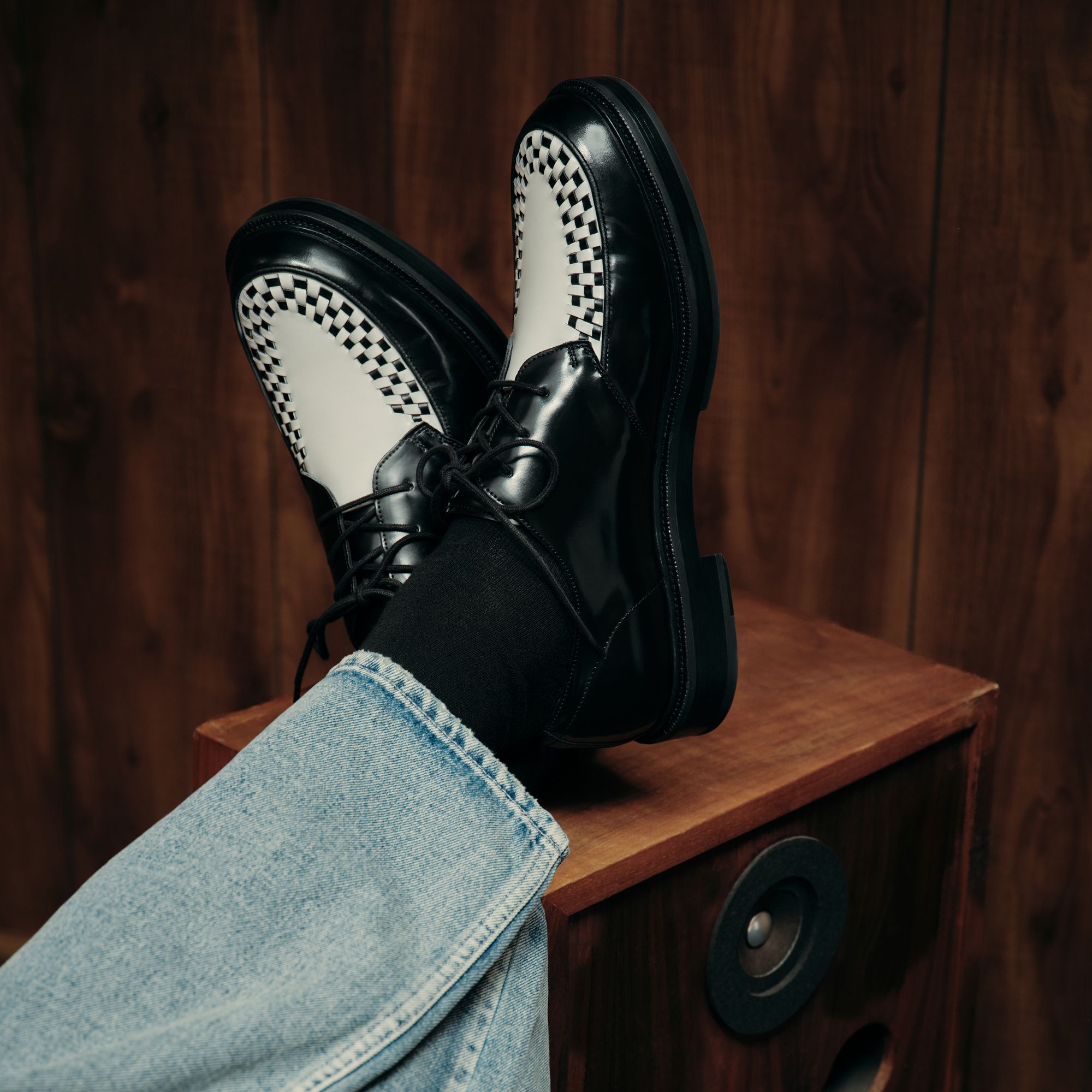 Aldo Rocco in Black White - Oxford shoe Black/White