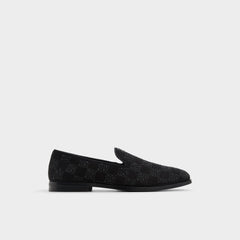 Aldo Casino Other Black Synthetic Textured Men's Dress Shoes - Loafer Other Black