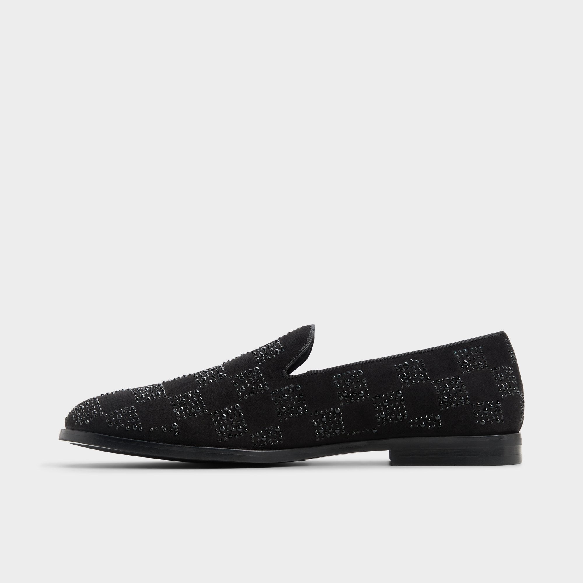 Aldo Casino Other Black Synthetic Textured Men's Dress Shoes - Loafer Other Black
