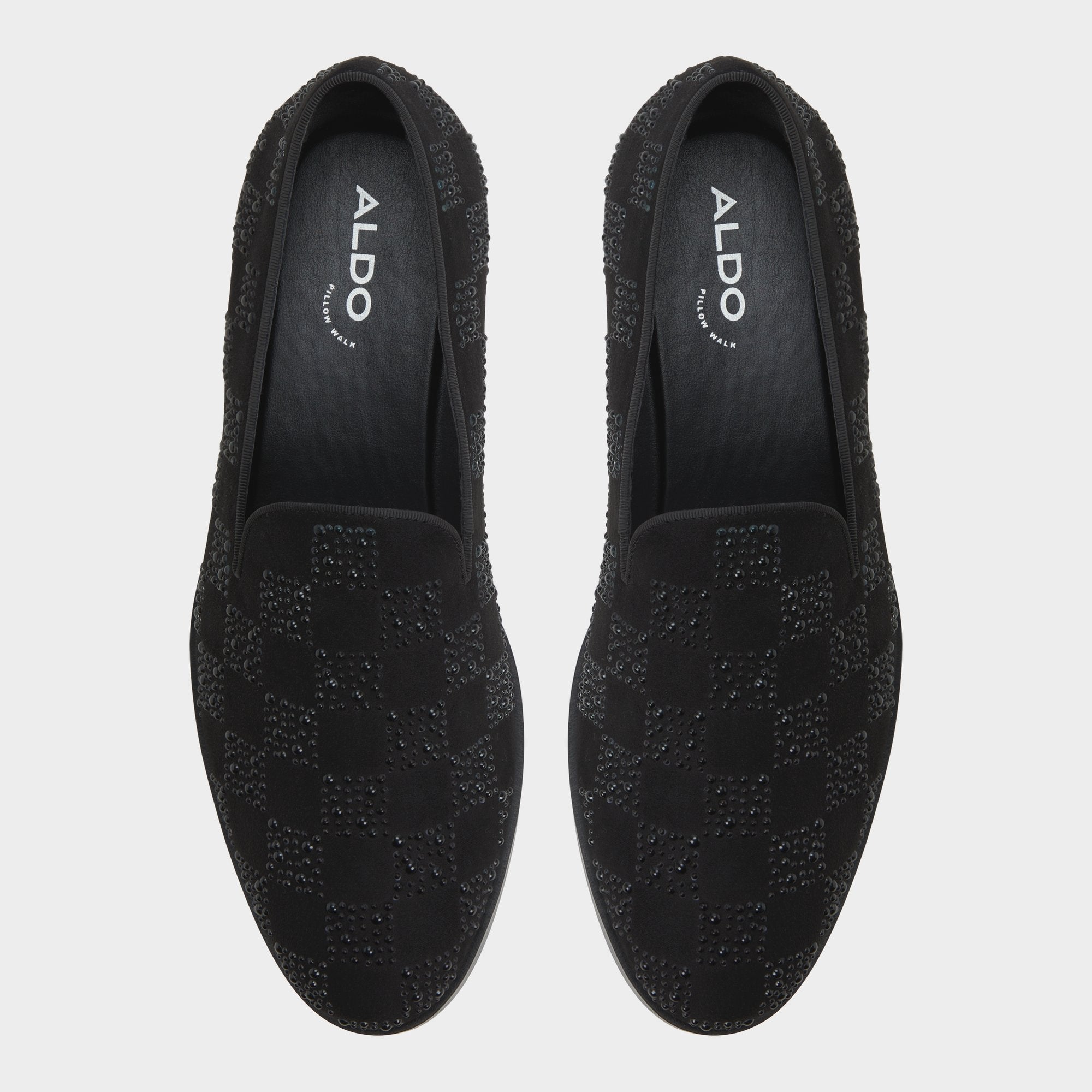 Aldo Casino Other Black Synthetic Textured Men's Dress Shoes - Loafer Other Black