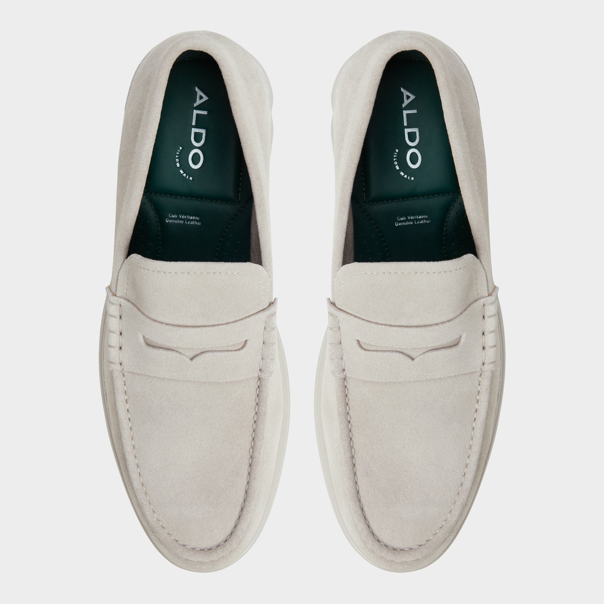 Aldo Tucker Light Grey Men's Dress Shoes - Loafer Light Grey